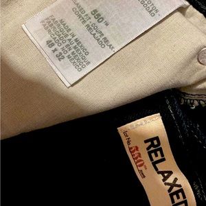 Mens Levi black denim jeans